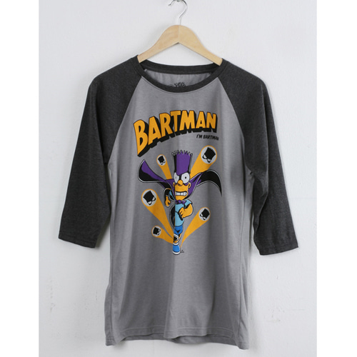 BARTMAN ) grey raglan t-shirts